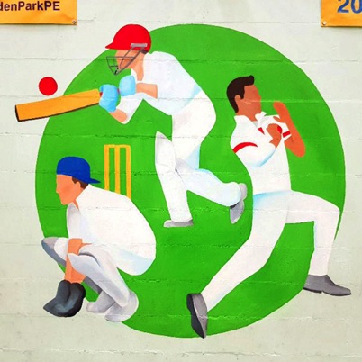 Sports Hall Mural Cricket